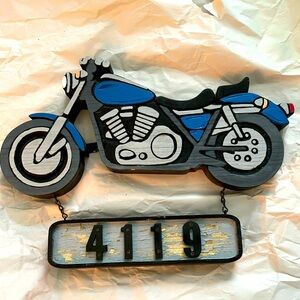 Motorcycle Address sign